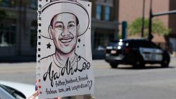 A makeshift memorial for Arthur Folasa Ah Loo, known to friends and family as Afa, is seen Tuesday, June 17, 2025, in downtown Salt Lake City, on the block where Ah Loo was fatally shot during a "No Kings" protest on Saturday, June 14. (AP Photo/Hannah Schoenbaum)