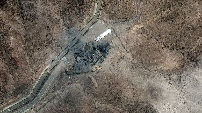 This Tuesday, June 24, 2025, satellite image provided by Maxar Technologies shows damage at Fordow enrichment facility after the US strikes on June 22.