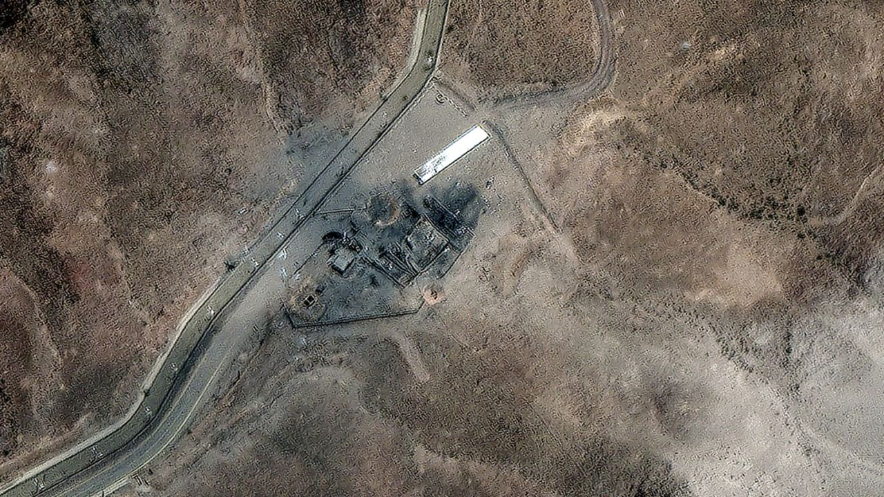 This Tuesday, June 24, 2025, satellite image provided by Maxar Technologies shows damage at Fordow enrichment facility after the US strikes on June 22.