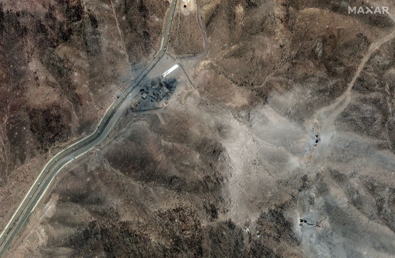 This satellite image, taken on June 24, shows damage at the Fordow enrichment facility following the U.S. strikes on June 22.