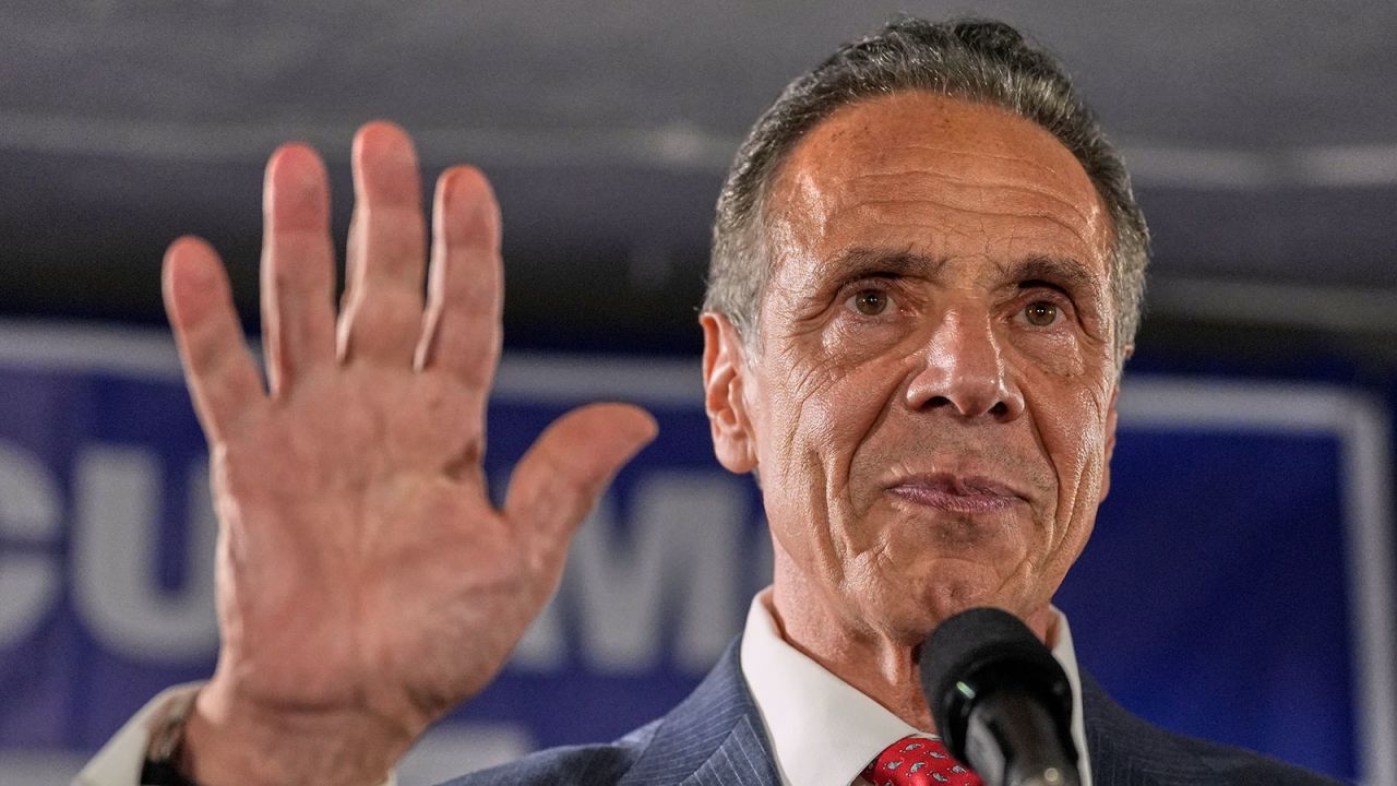 Mayoral candidate Andrew Cuomo speaks to supporters during a Democratic primary watch party, Tuesday, June 24, 2025, in New York.