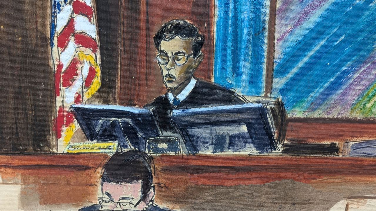 In this courtroom sketch, Judge Arun Subramanian speaks during a bail hearing for Sean "Diddy" Combs, on Wednesday.