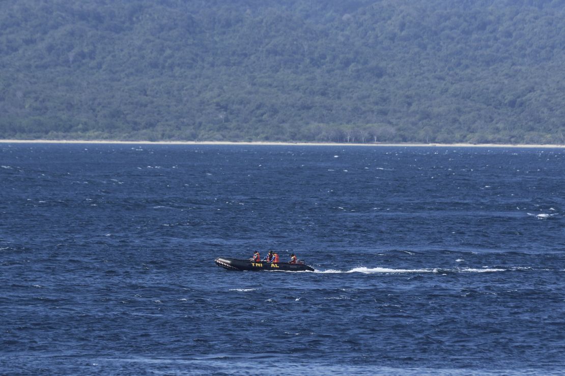 Indonesian Navy personnel search for victims after a ferry sank off Banyuwangi, East Java, Indonesia, Thursday, July 3, 2025.