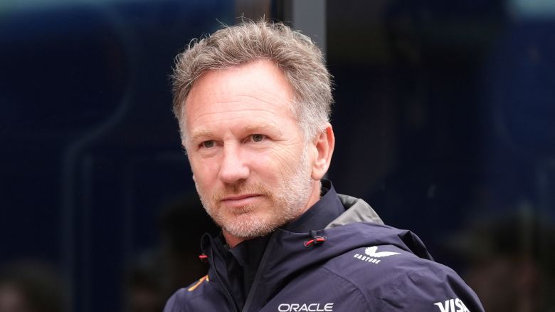 Red Bull team principal Christian Horner during qualifying at Silverstone Circuit, Northamptonshire, England, on Saturday, July 5, 2025.