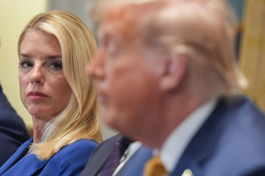 Attorney General Pam Bondi attends a cabinet meeting hosted by President Donald Trump on July 8.