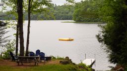Crawford Pond is seen Wednesday, July 9, 2025, in Union, Maine. Police are investigating the murder of a woman last seen paddleboarding on the pond. (AP Photo/Robert F. Bukaty)