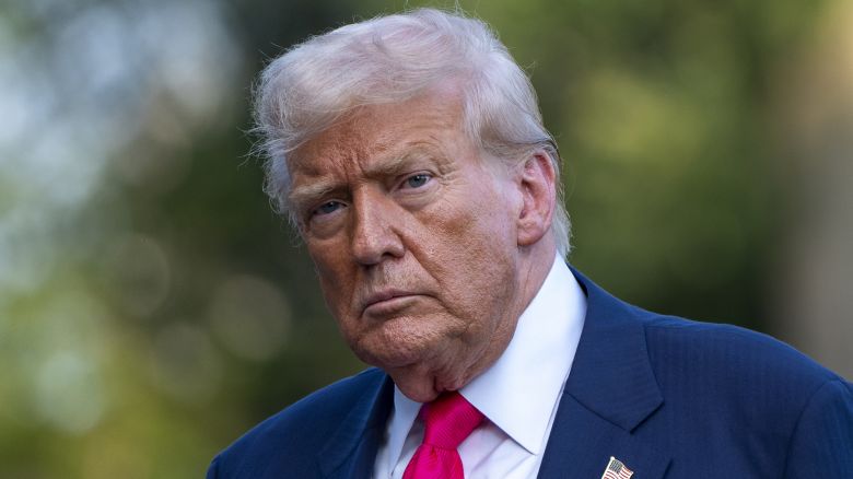 President Donald Trump walks from Marine One after arriving on the South Lawn of the White House, Tuesday, July 15, 2025, in Washington.