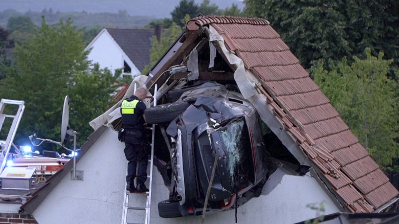 The aftermath of the accident in Bohmte, northwestern Germany