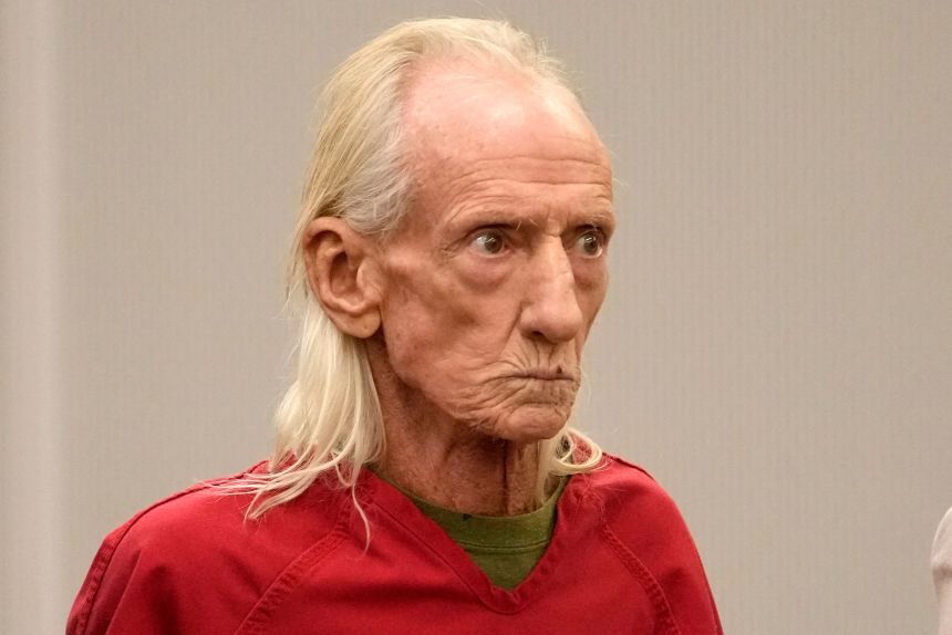 Joseph Czuba, 71, stands before Circuit Judge Dave Carlson for his arraignment at the Will County courthouse, on October 30, 2023, in Joliet, Illinois.