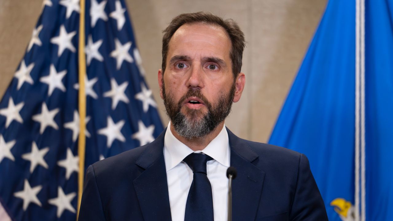 FILE - Special counsel Jack Smith speaks to the media about an indictment of former President Donald Trump, Aug. 1, 2023, at an office of the Department of Justice in Washington. (AP Photo/J. Scott Applewhite, File)