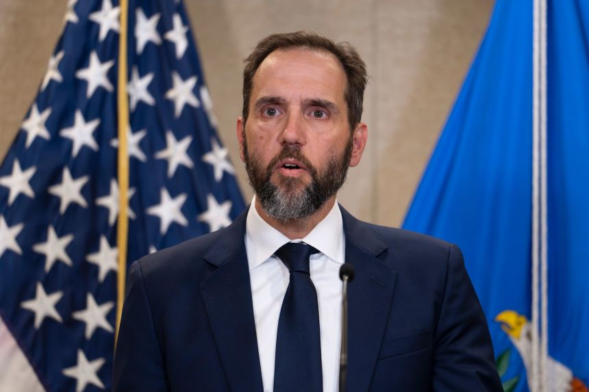 Special counsel Jack Smith speaks to the media about an indictment of former President Donald Trump, Aug. 1, 2023, at an office of the Department of Justice in Washington.