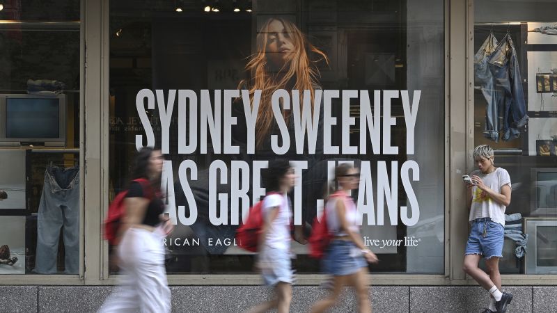 American Eagle stock surges 25% after Sydney Sweeney’s ‘good jeans’ ad campaign boosts brand