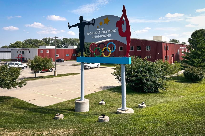 The Chow's Gymnastics & Dance Institute is seen August 4, 2025, in West Des Moines, Iowa.