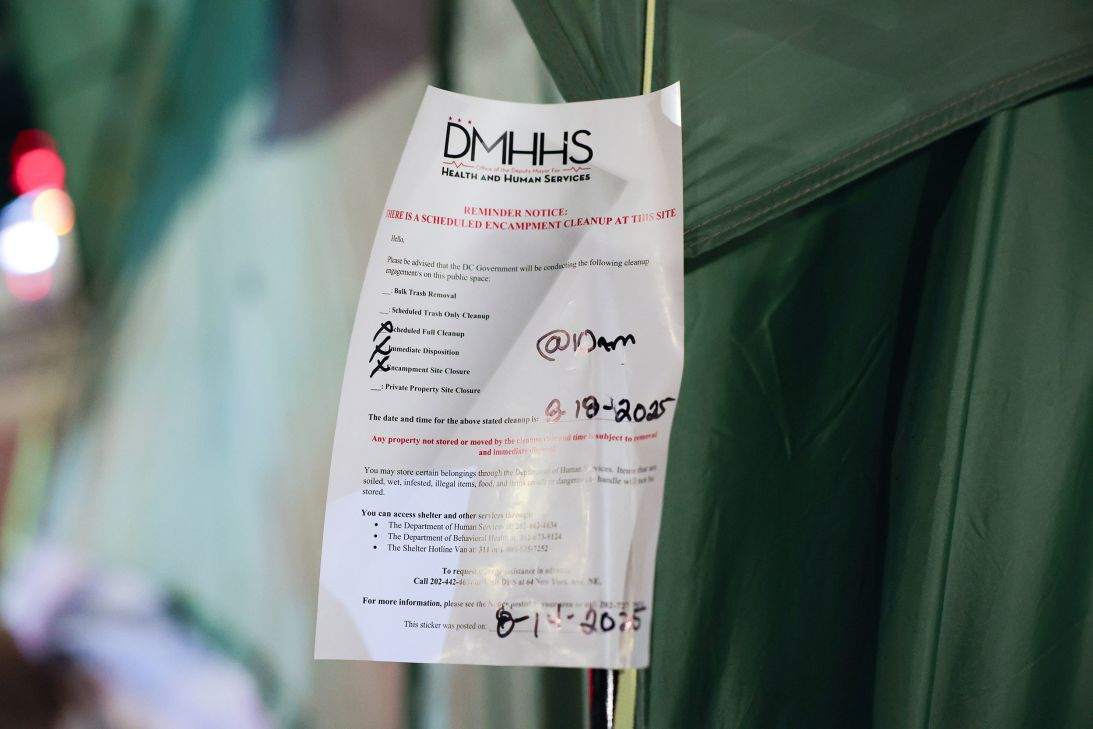 Trump said homeless people in Washington, DC, should