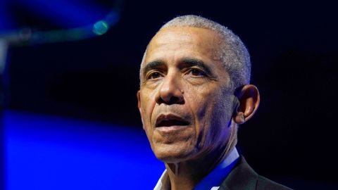Former President Barack Obama speaks at the Obama Foundation Democracy Forum in Chicago, on December 5, 2024.