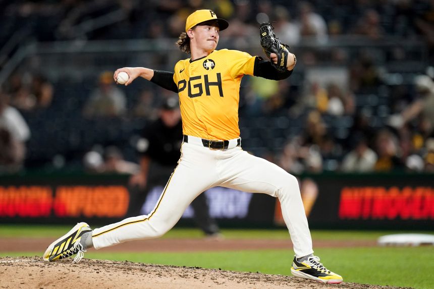Pittsburgh Pirates pitcher Bubba Chandler pictured during the seventh inning.