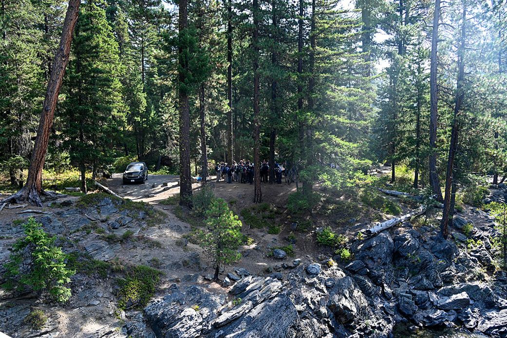 Law enforcement agencies scoured Rock Island Campground near Leavenworth, Washington, in the search for Travis Decker on August 25.
