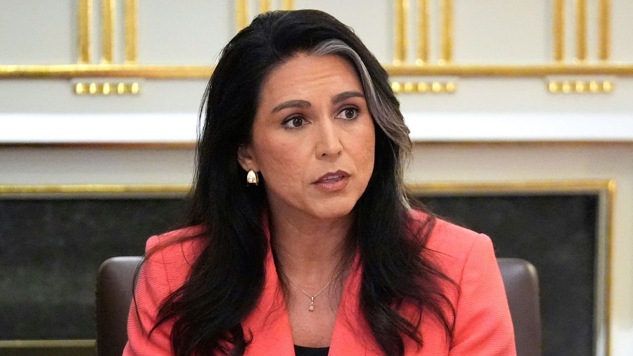 Director of National Intelligence Tulsi Gabbard speaks during a cabinet meeting with President Donald Trump at the White House, on August 26.