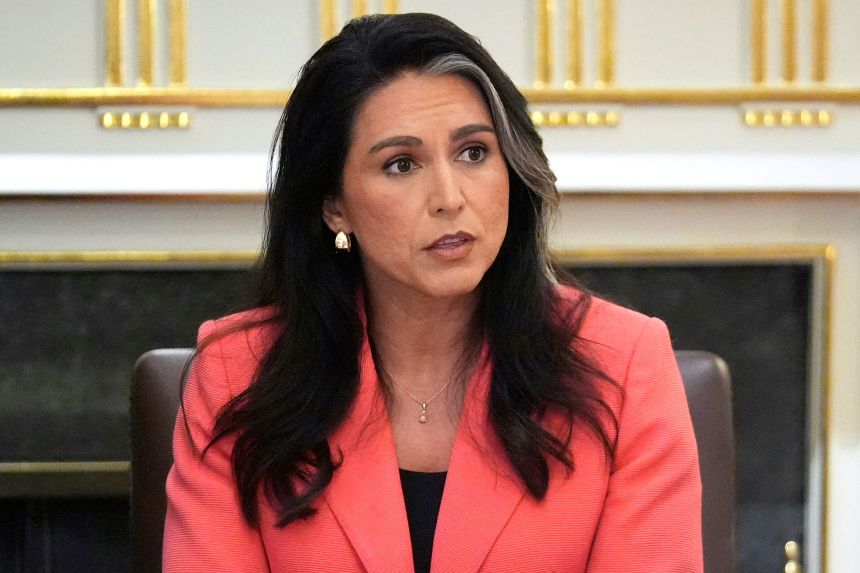 Director of National Intelligence Tulsi Gabbard speaks during a cabinet meeting with President Donald Trump at the White House, on August 26.