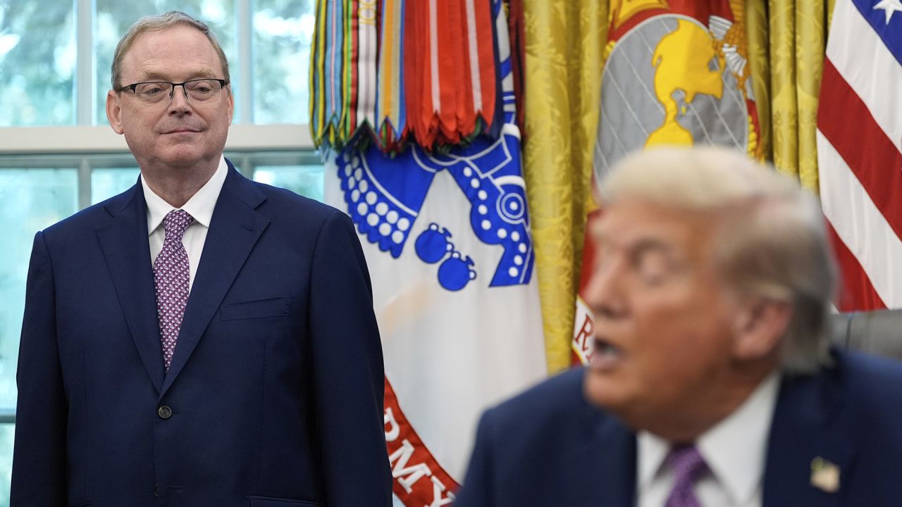 Director of the National Economic Council Kevin Hassett listens as President Donald Trump speaks in the Oval Office of the White House, Friday, Sept. 5, 2025, in Washington.