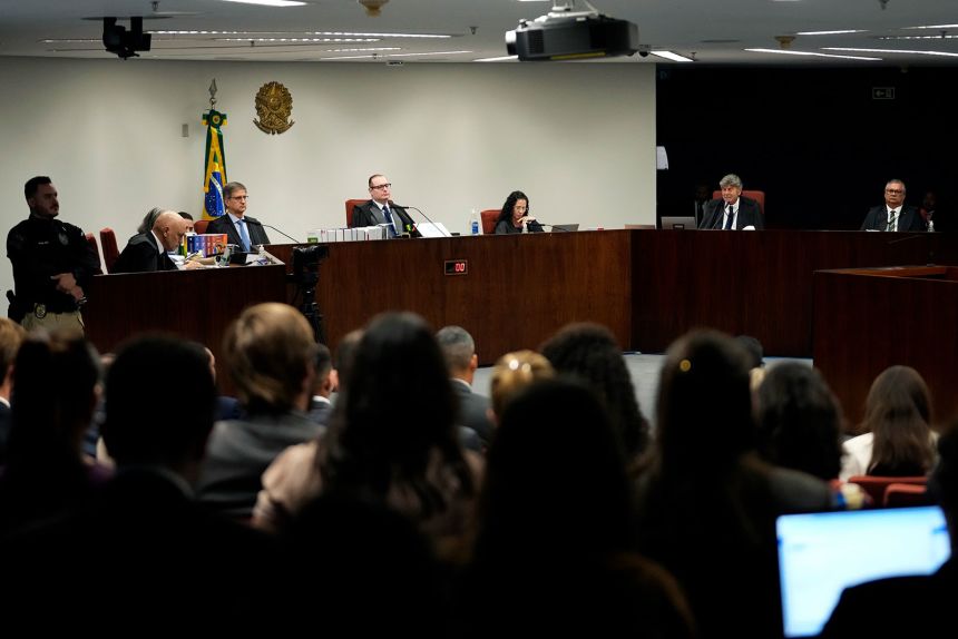 The Brazilian Supreme Court during Bolsonaro's trial on Wednesday, September 10.