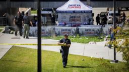 Law enforcement tapes off part of the Utah Valley University campus Wednesday in Orem.
