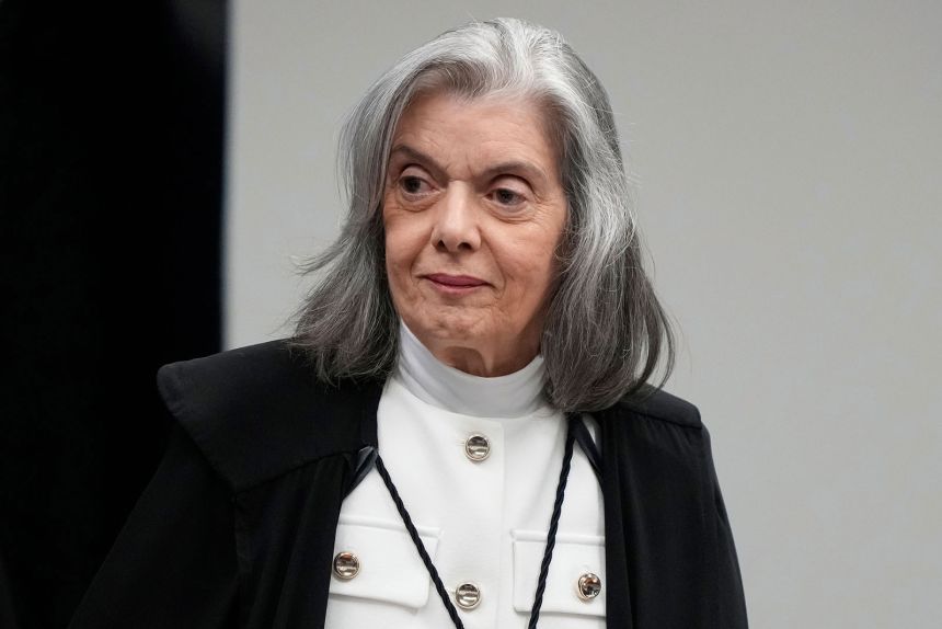 Supreme Court Justice Carmen Lucia attends the verdict and sentencing phase of Bolsonaro's trial on Thursday.
