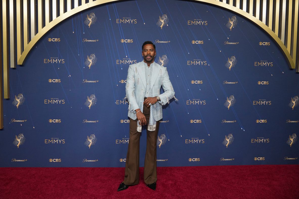 Colman Domingo arrives at the Emmy Awards in Los Angeles on September 14.