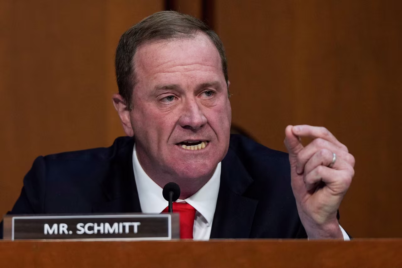 Sen. Eric Schmitt speaks during Senate Judiciary Committee hearing on  September 16.