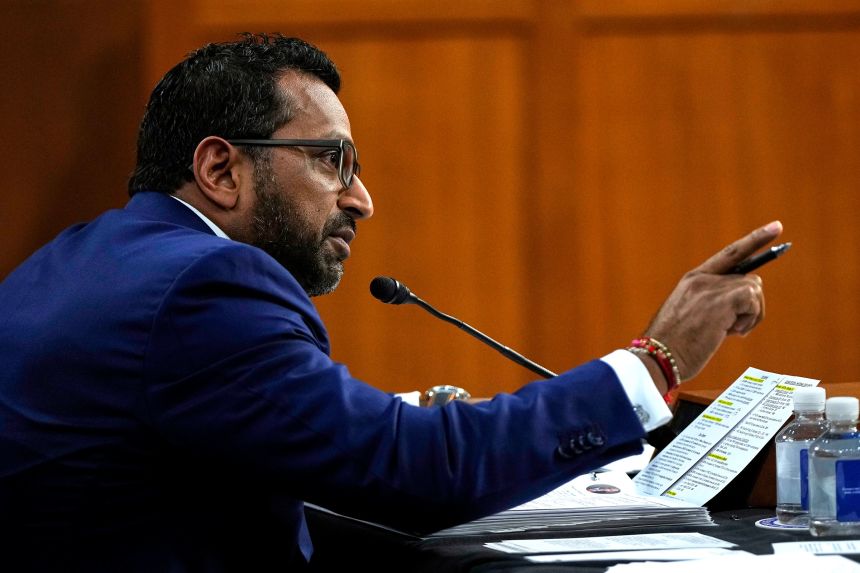FBI Director Kash Patel appears before the Senate Judiciary Committee for his first oversight hearing, Tuesday, September 16, at the Capitol in Washington.