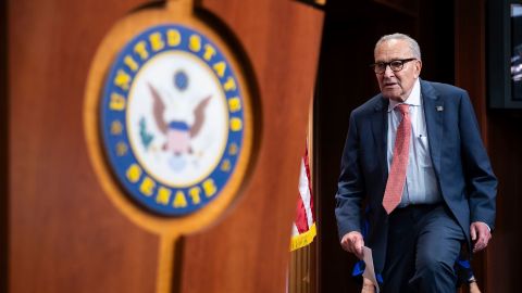 Senate Minority Leader Chuck Schumer at the US Capitol on September 19, 2025.