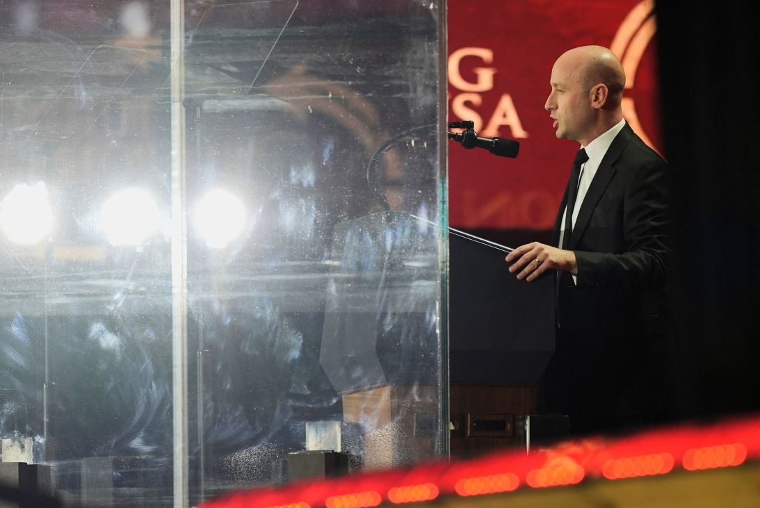 White House deputy chief of staff Stephen Miller speaks in Glendale, Arizona, on Sunday.