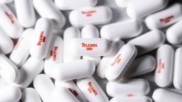 Tablets and bottles of Tylenol are taken in Brooklyn, NY, on September 21, 2025, as reports emerge of the Trump administration labeling such drugs a cause of autism in pregnant mothers. (Photo by Meir Chaimowitz/NurPhoto via AP)