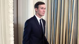 Jared Kushner walks into the State Dining Room of the White House on September 29, ahead of a joint press conference by US President Donald Trump and Israeli Prime Minister Benjamin Netanyahu.