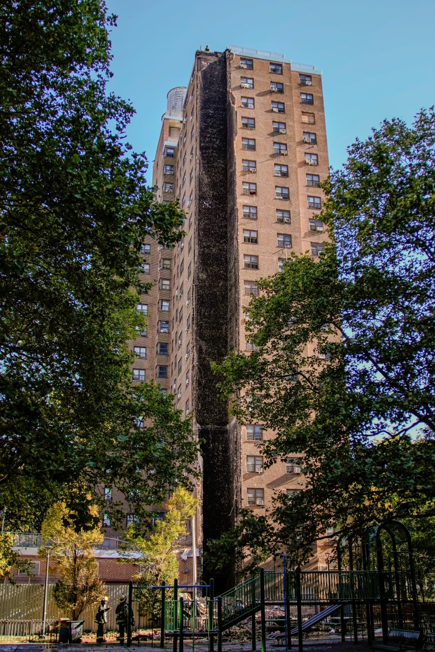 Nearby residents reported two loud "booms" and the smell of gas near the time of the collapse.