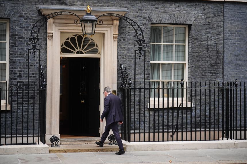 Britain's Prime Minister Keir Starmer arrived at 10 Downing Street, central London, on Thursday, where he is chairing a national emergency meeting following a deadly attack in northern England.