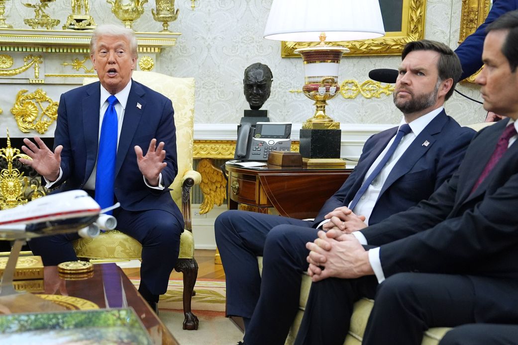 President Donald Trump in the Oval Office of the White House, on Tuesday.