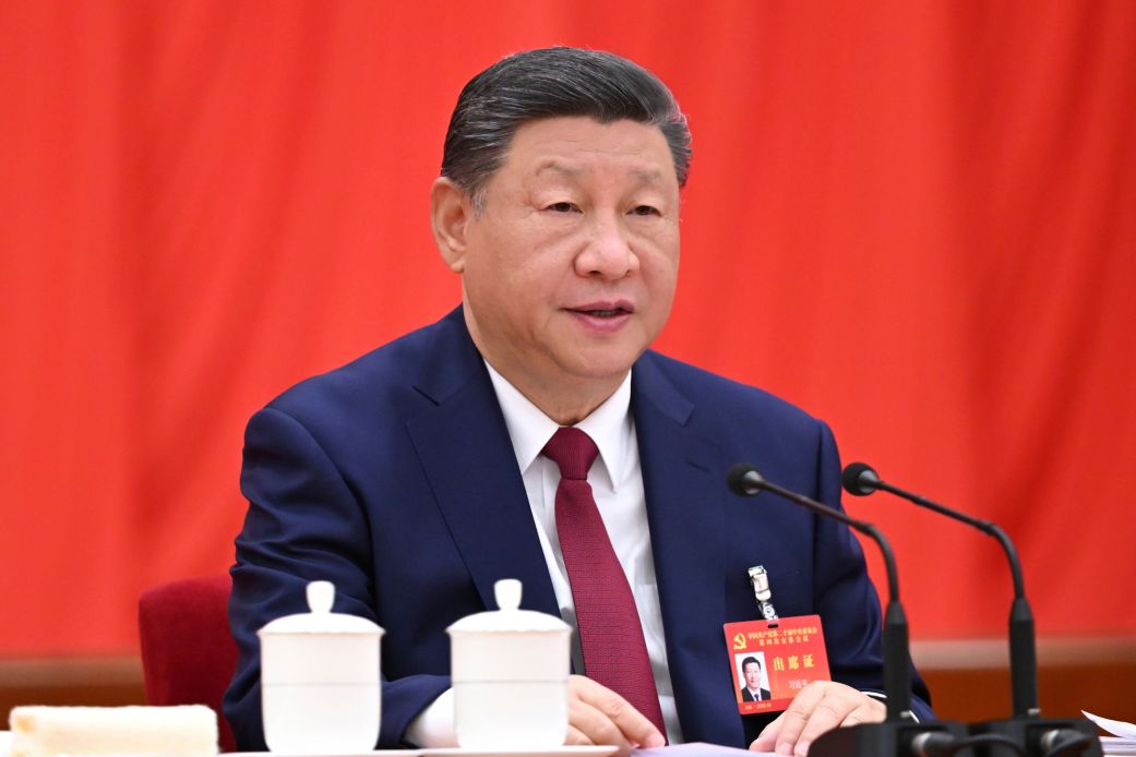 Chinese leader Xi Jinping speaks during meeting of senior Communist Party leadership earlier this month.