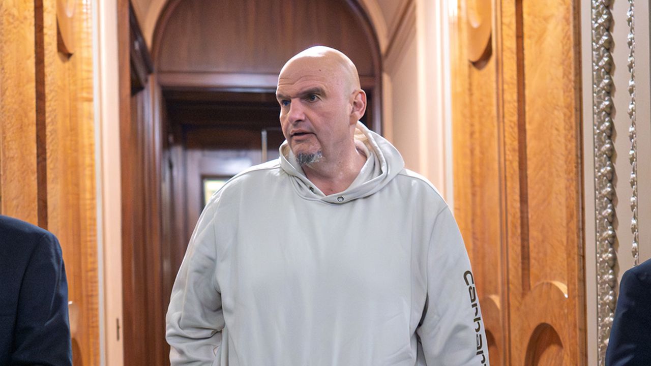 Pennsylvania Democratic Sen. John Fetterman at the Capitol in Washington on Monday.
