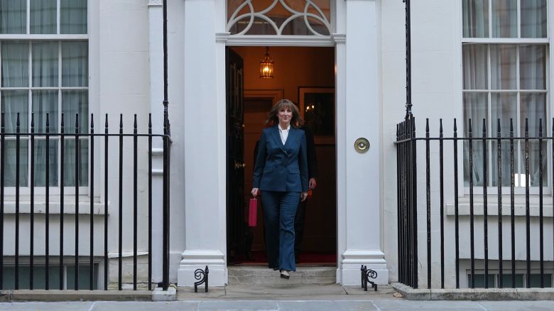 Britain's Chancellor of the Exchequer Rachel Reeves leaving 11 Downing Street ahead of her Budget speech in London, Wednesday, Nov. 26, 2025.