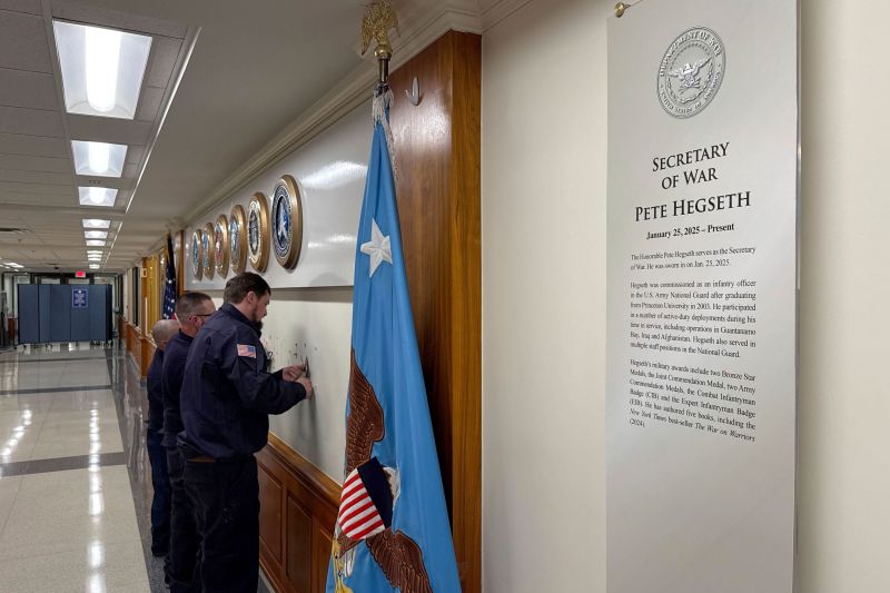Department of War' rebrand could cost up to $125 million, CBO