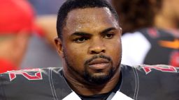  Tampa Bay Buccaneers running back Doug Martin (22) looks up from the sideline with his helmet off during a NFL football game against the Jacksonville Jaguars, Thursday, August 17, 2017 in Jacksonville, Fla. The Buccaneers won the game 12-8.
