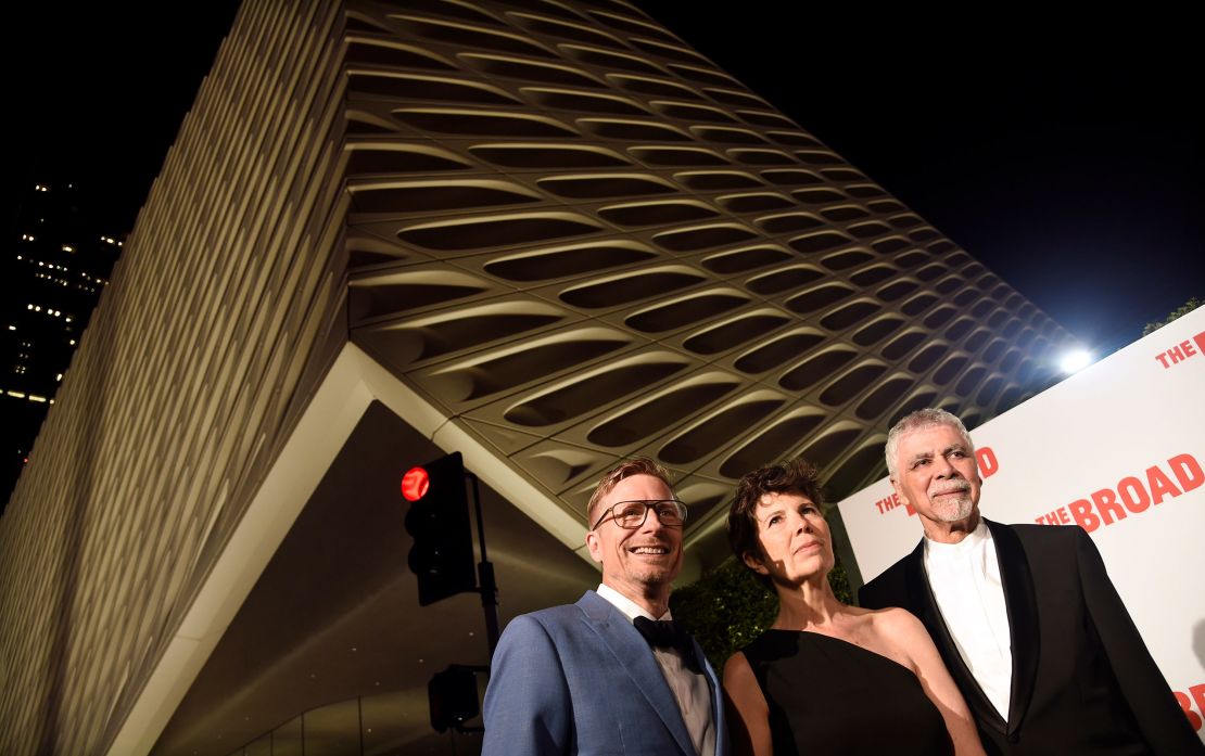 Ricardo Scofidio, right, pictured alongside with Charles Renfro and wife Elizabeth Diller at the opening of The Broad museum in Los Angeles in 2015.