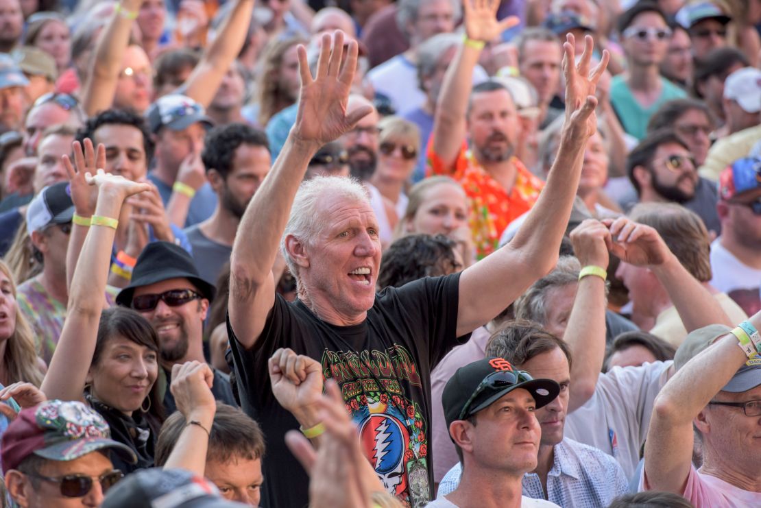 Bill Walton dances at one of the Grateful Dead's 