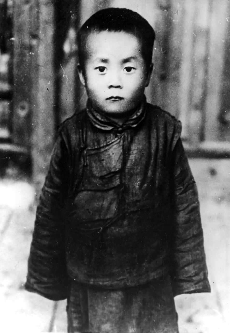 The Dalai Lama is seen here as a child. He was born Lhamo Dhondrub on July 6, 1935, in the small village of Taktser in northeastern Tibet.