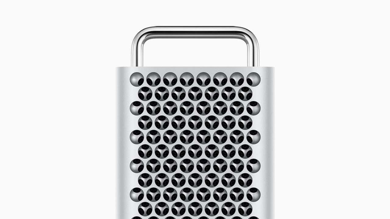 The Mac Pro has a grille and handle