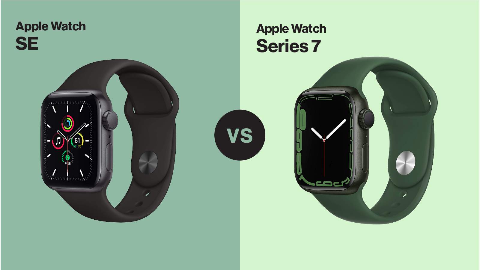 Apple Watch Comparison: Apple Watch Series 7, SE, Series 3