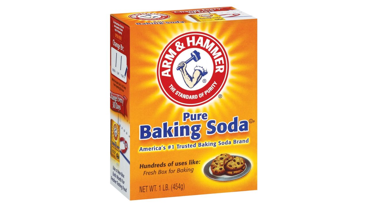 Cardboard box of arm & hammer pure baking soda