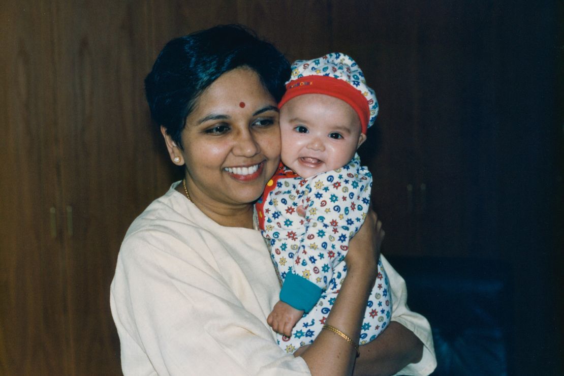 Indra and her second daughter Tara, born in 1993.