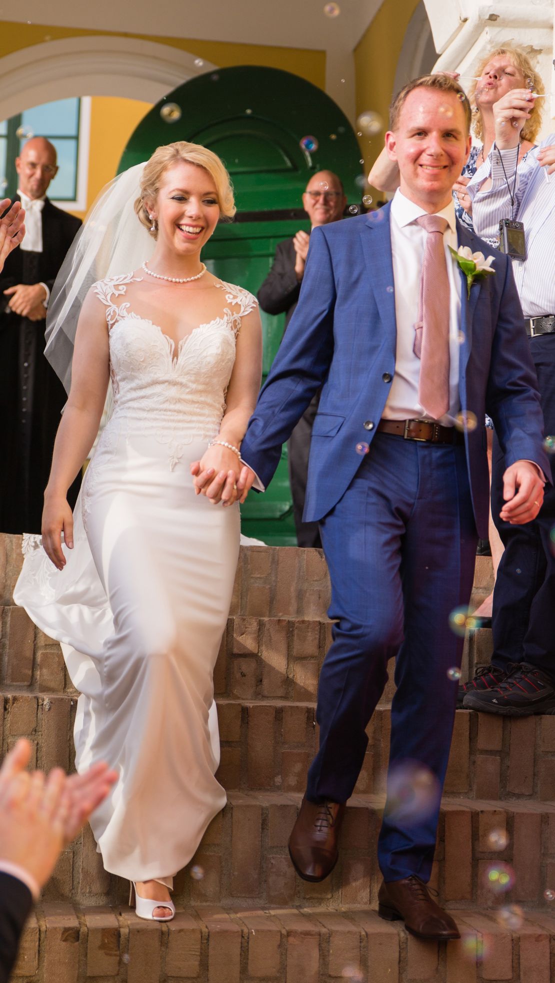 Jennea and Arthur on their wedding day in Curacao. Arthur calls the day "incredible and very memorable."